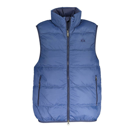 La Martina Blue Polyamide Men Jacket La Martina