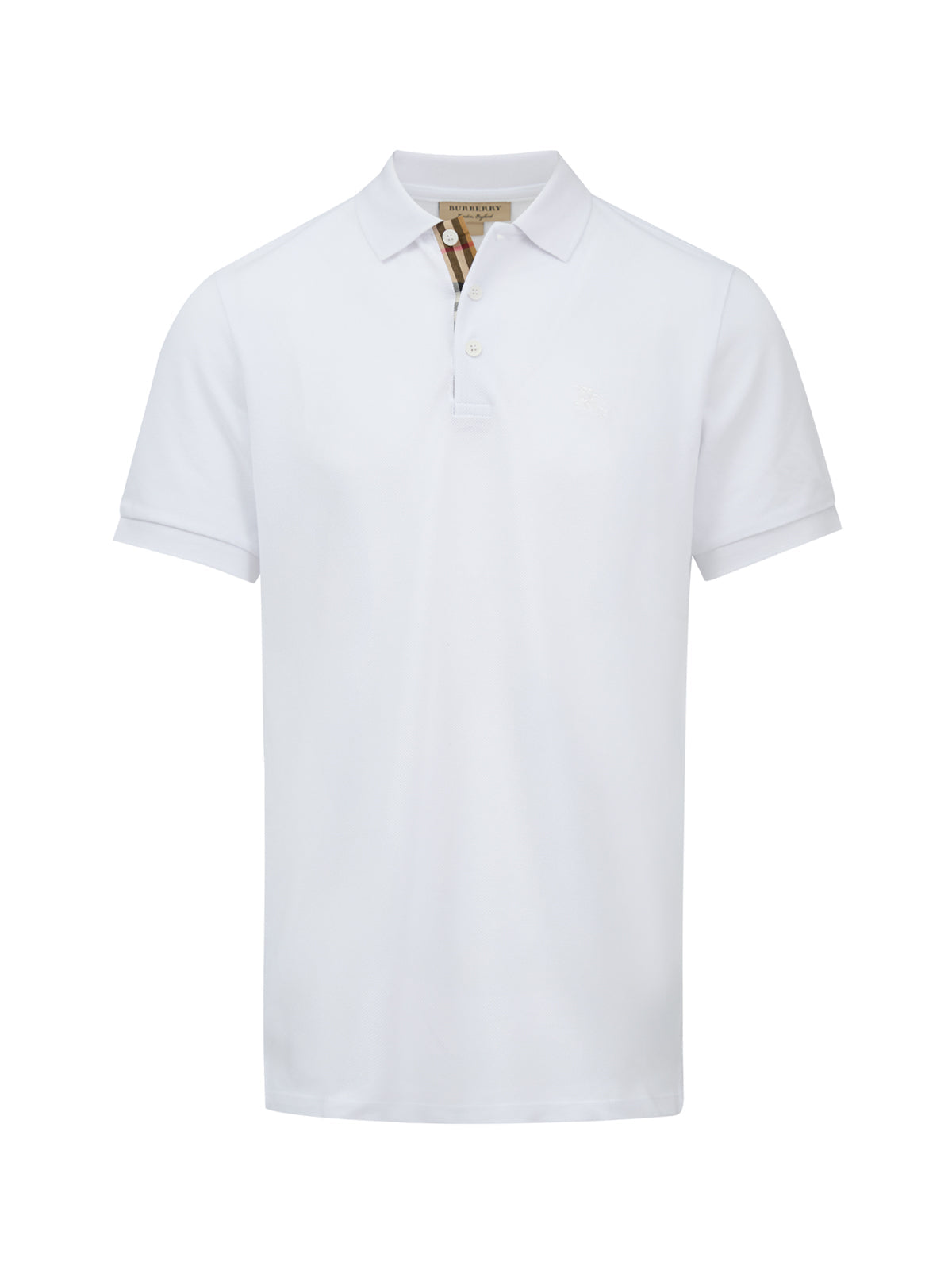 Burberry White Cotton Collared Polo Shirt Burberry