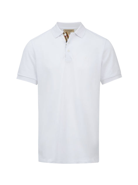 Burberry White Cotton Collared Polo Shirt Burberry