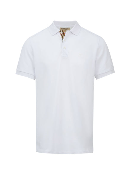 Burberry White Cotton Collared Polo Shirt Burberry