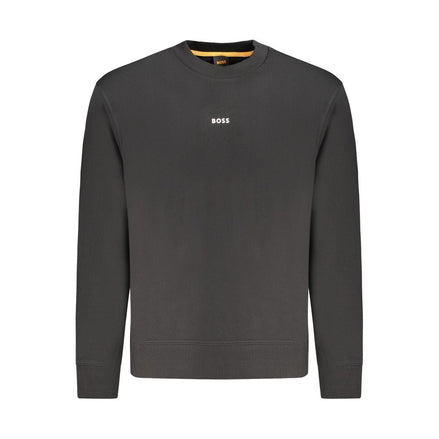 Hugo Boss Black Cotton Men Sweater Hugo Boss