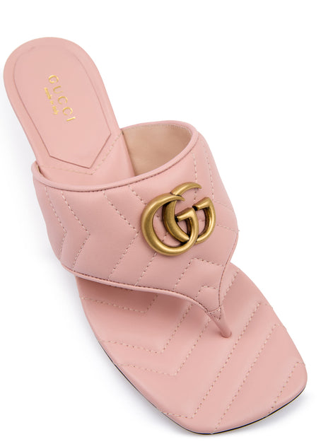 Gucci Mystic Pink Nappa Charlotte Leather Sandals Gucci