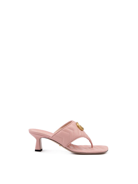 Gucci Mystic Pink Nappa Charlotte Leather Sandals Gucci