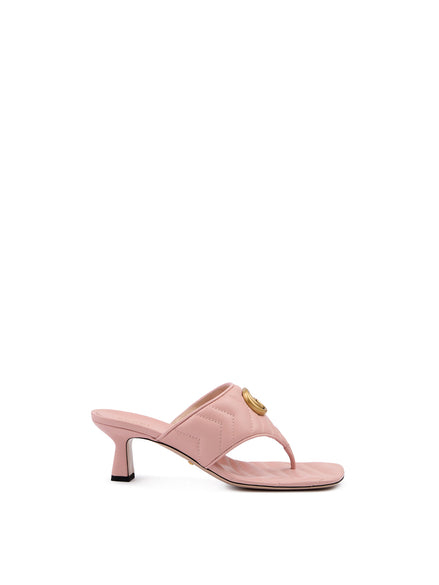Gucci Mystic Pink Nappa Charlotte Leather Sandals Gucci