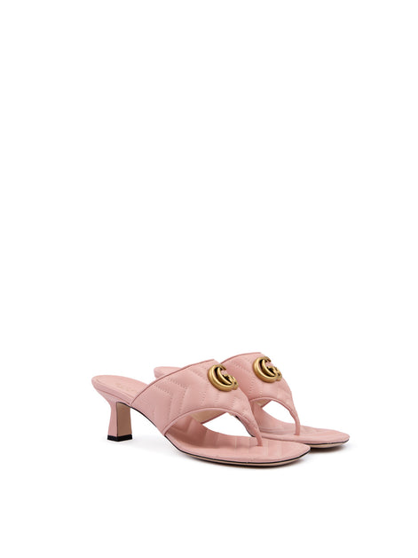 Gucci Mystic Pink Nappa Charlotte Leather Sandals Gucci