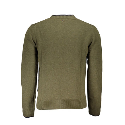 Napapijri Green Fabric Men Sweater Napapijri