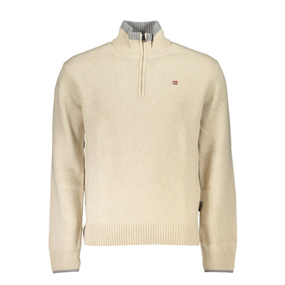 Napapijri Beige Tessuto Men Sweater Napapijri