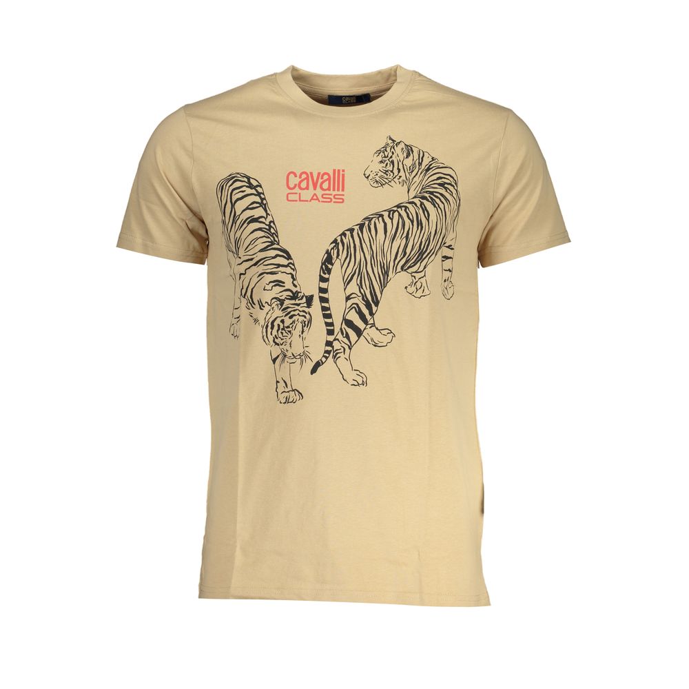 T-shirt homme Cavalli Class en coton beige