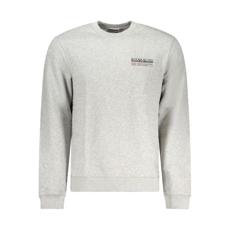 Napapijri Grigio Cotton Men Sweatshirt Napapijri