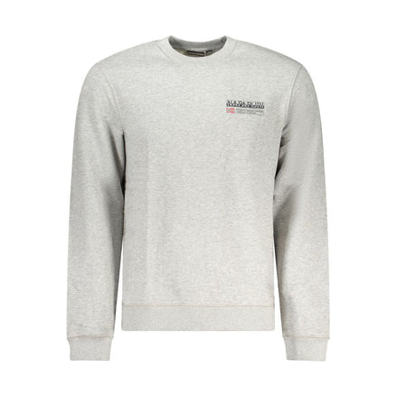 Napapijri Grigio Cotton Men Sweatshirt Napapijri