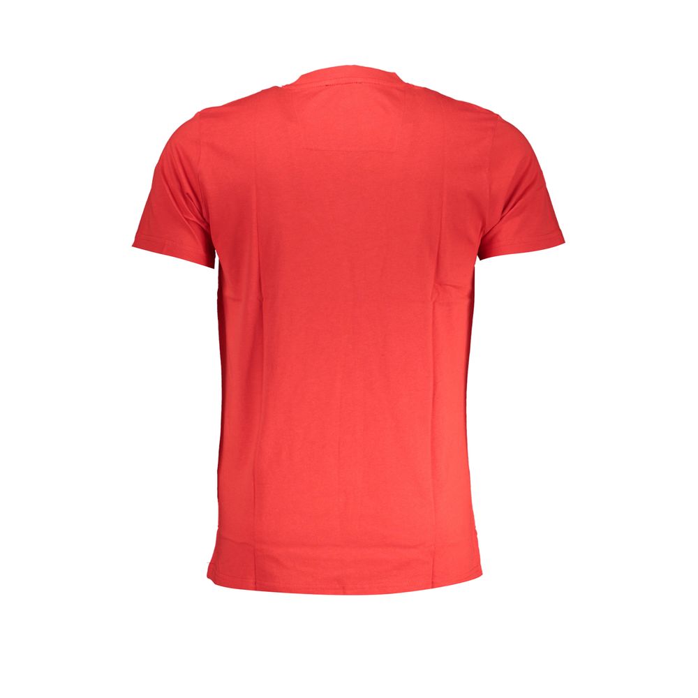 Cavalli Class Red Cotton Men T-Shirt Cavalli Class