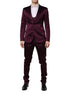 Dolce & Gabbana Dark Purple Silk 3Piece Single Breasted Suit Dolce & Gabbana