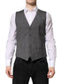 Dolce & Gabbana Gray Plaid Wool Formal Dress Waistcoat Vest Dolce & Gabbana
