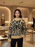 Dolce & Gabbana Multicolor Leopard Mohair Crew Neck Sweater Dolce & Gabbana