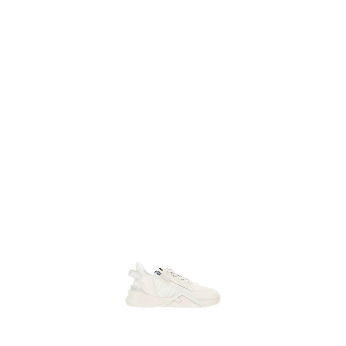 Fendi White Calf Leather Bos Taurus Athletic Sneakers Fendi