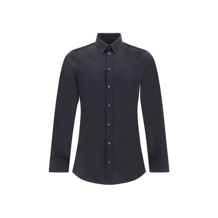 Dolce & Gabbana Black Elastane Dress Shirt Dolce & Gabbana