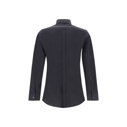 Dolce & Gabbana Black Elastane Dress Shirt Dolce & Gabbana