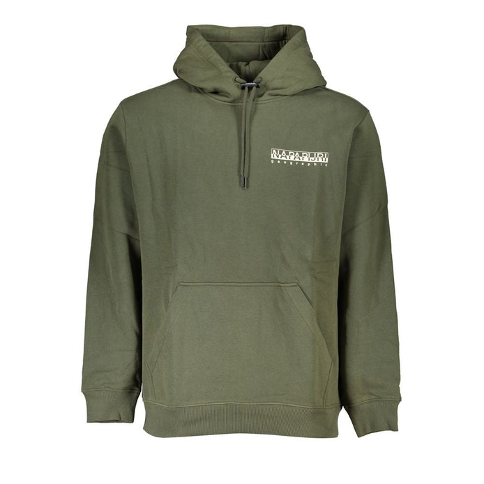 Napapijri Verde Cotton Men Sweatshirt with Hood Napapijri