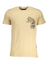 Cavalli Class Beige Cotton Men T-Shirt Cavalli Class