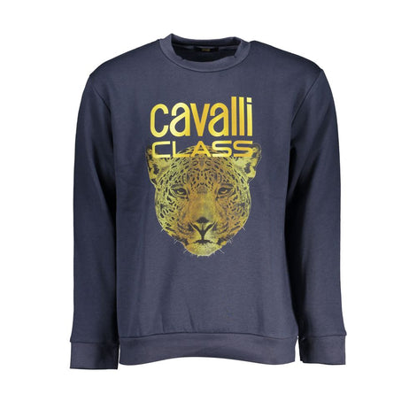 Cavalli Class Blue Polyester Men's Sweatshirt Cavalli Class