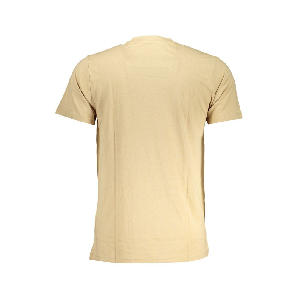 Cavalli Class Beige Cotton Men T-Shirt Cavalli Class