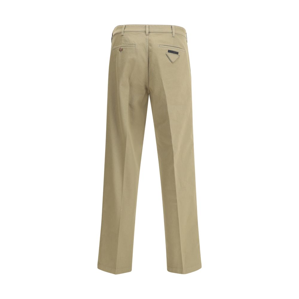Prada Beige Cotton Chino Pants Prada