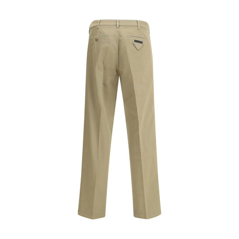 Prada Beige Cotton Chino Pants Prada