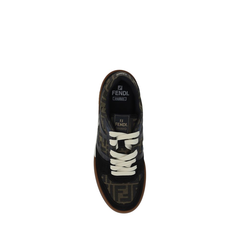 Fendi Multicolor Calf Leather Bos Taurus Low Top Sneakers Fendi