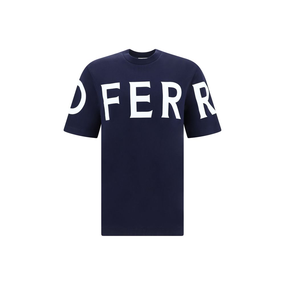 Ferragamo Blue Cotton T-Shirt Ferragamo