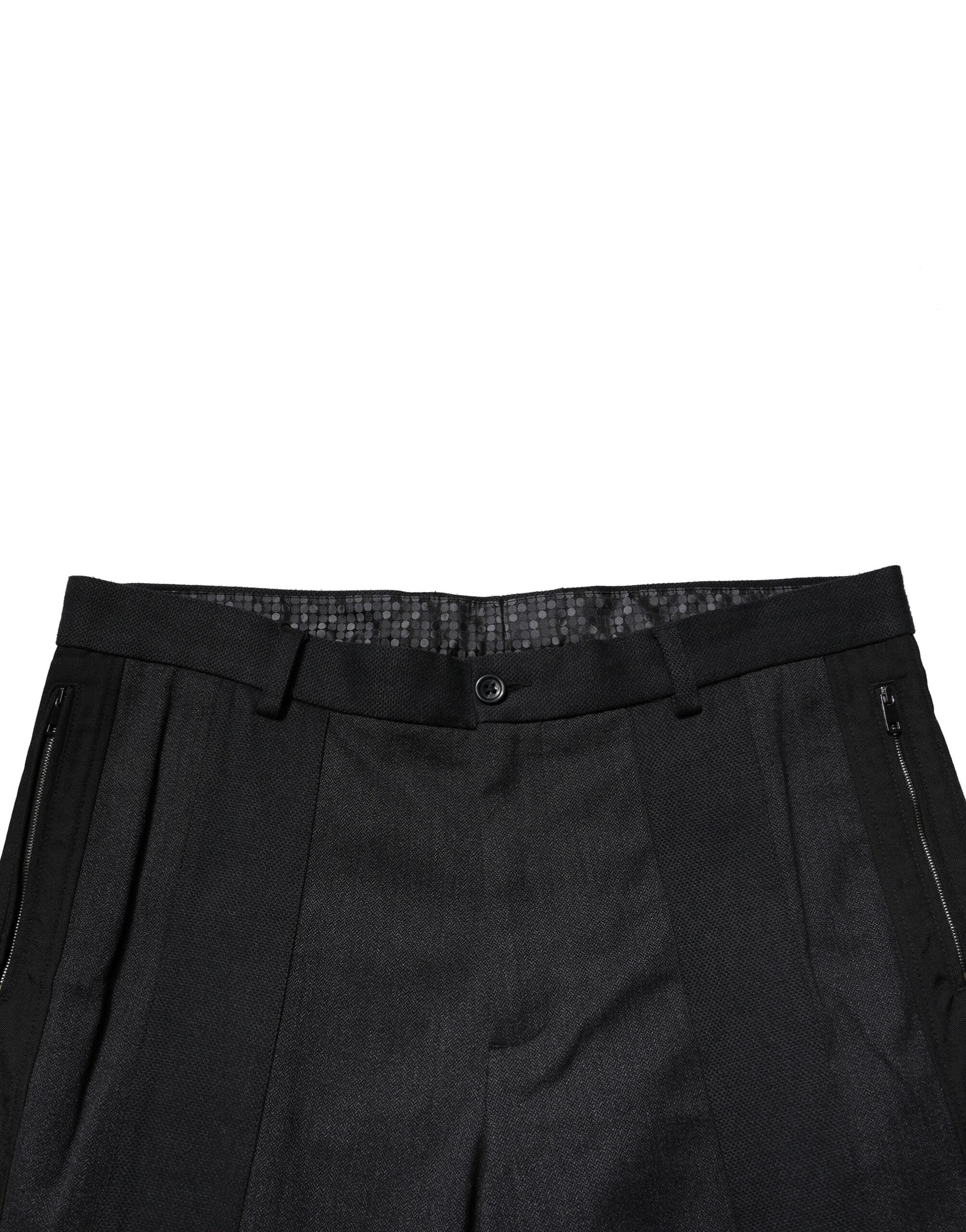 Dolce & Gabbana Black Cotton Dress Slim Formal Pants Dolce & Gabbana