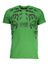 Cavalli Class Verde Cotton Men T-Shirt Cavalli Class