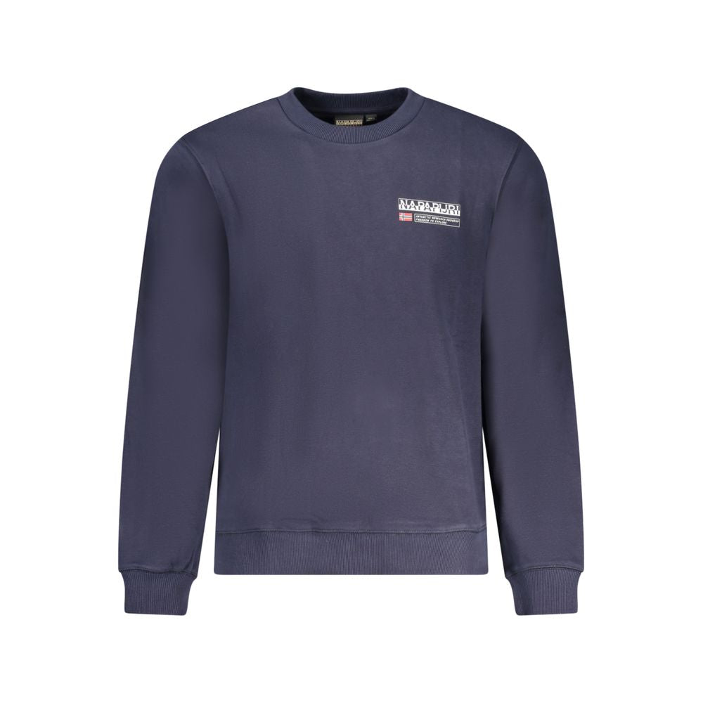 Napapijri Blue Cotton Men Sweatshirt Napapijri