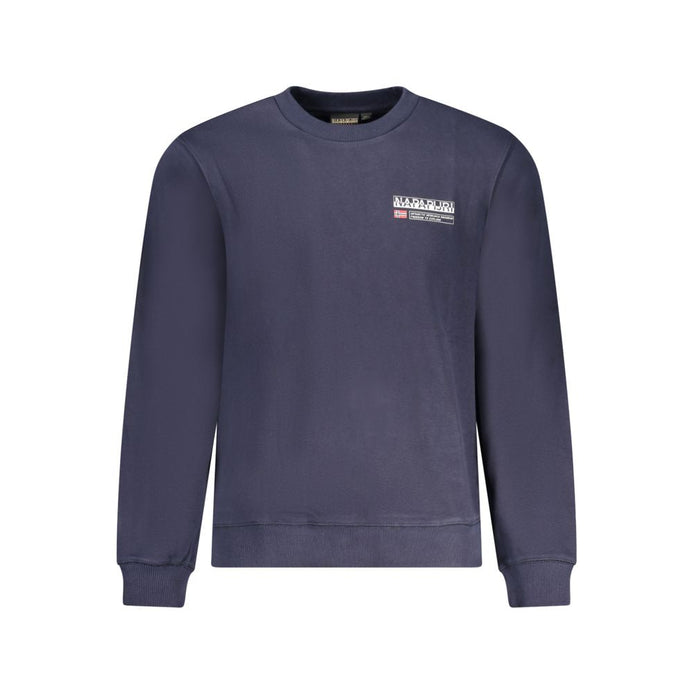 Napapijri Blue Cotton Men Sweatshirt Napapijri