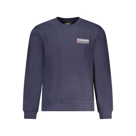 Napapijri Blue Cotton Men Sweatshirt Napapijri