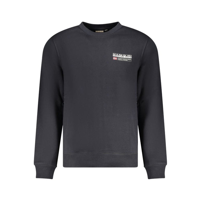 Napapijri Black Cotton Mens Sweatshirt Napapijri