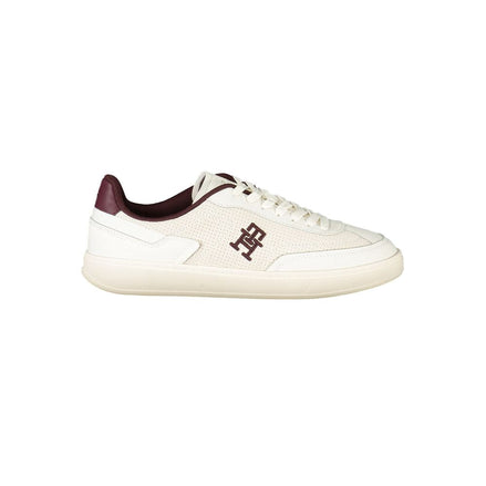 Tommy Hilfiger Beige Leather Women Sneaker Tommy Hilfiger