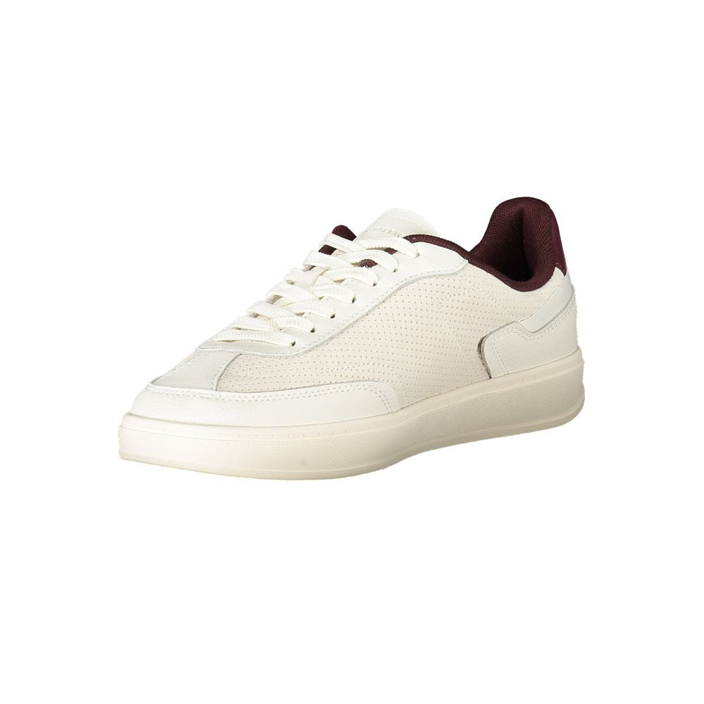 Tommy Hilfiger Beige Leather Women Sneaker Tommy Hilfiger