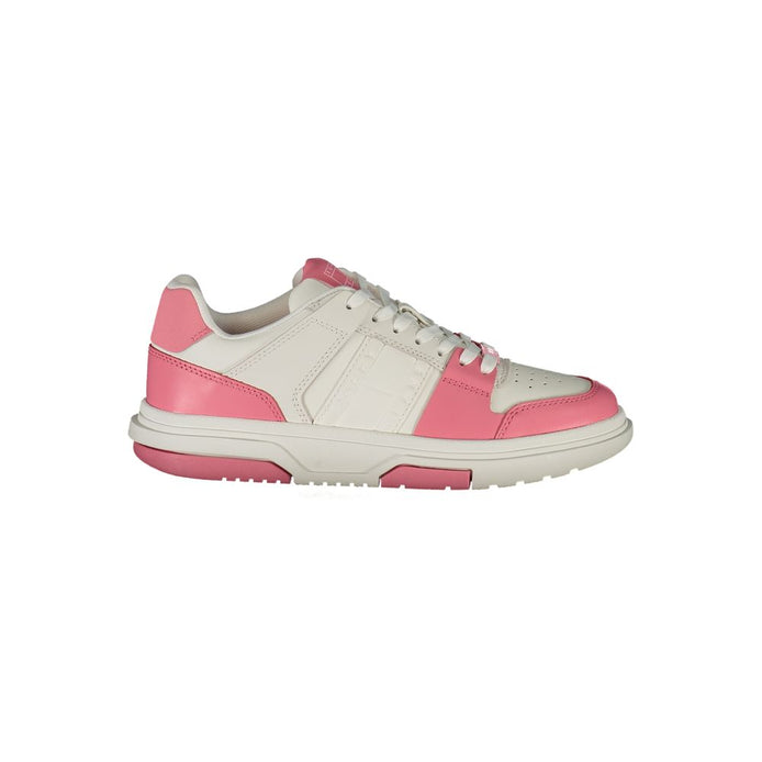 Tommy Hilfiger Pink Leather Women Sneaker Tommy Hilfiger