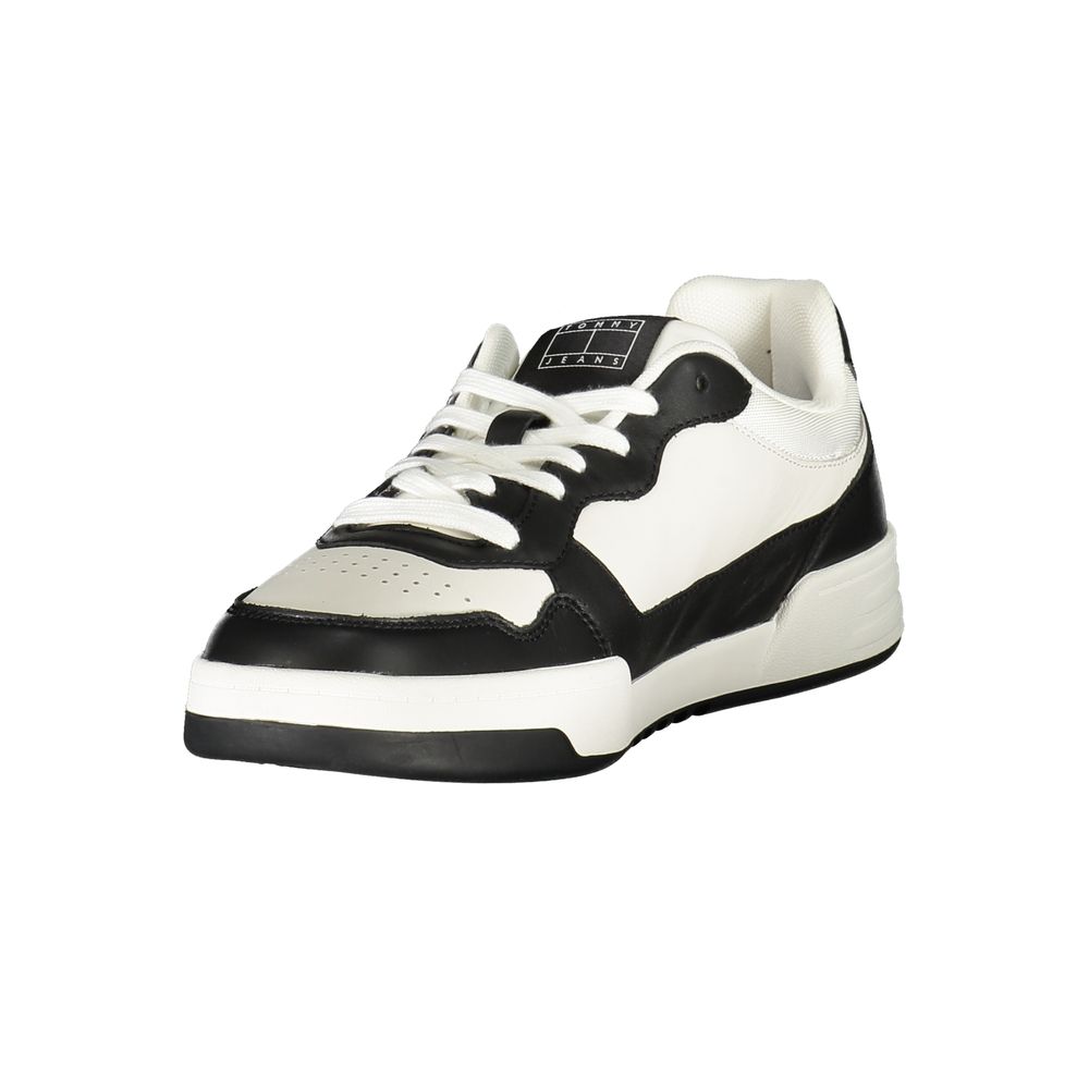 Tommy Hilfiger Black Leather Men Sneaker Tommy Hilfiger