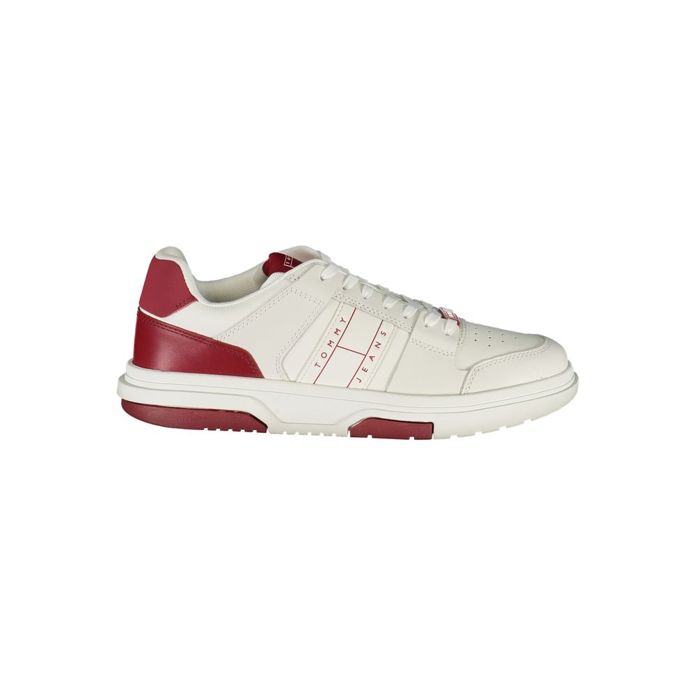 Tommy Hilfiger Red Leather Men Sneaker Tommy Hilfiger