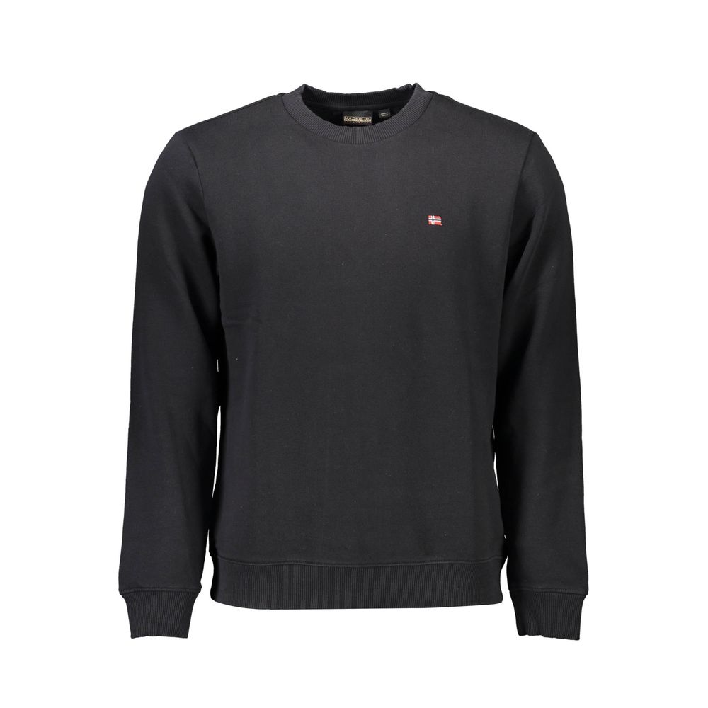 Napapijri Black Cotton Men Sweatshirt Napapijri