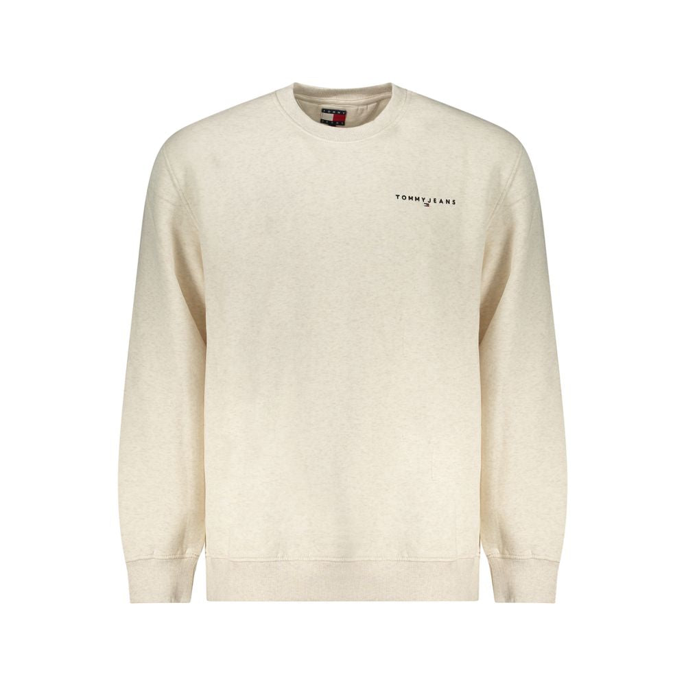 Tommy Hilfiger Beige Cotton Men Sweatshirt Tommy Hilfiger