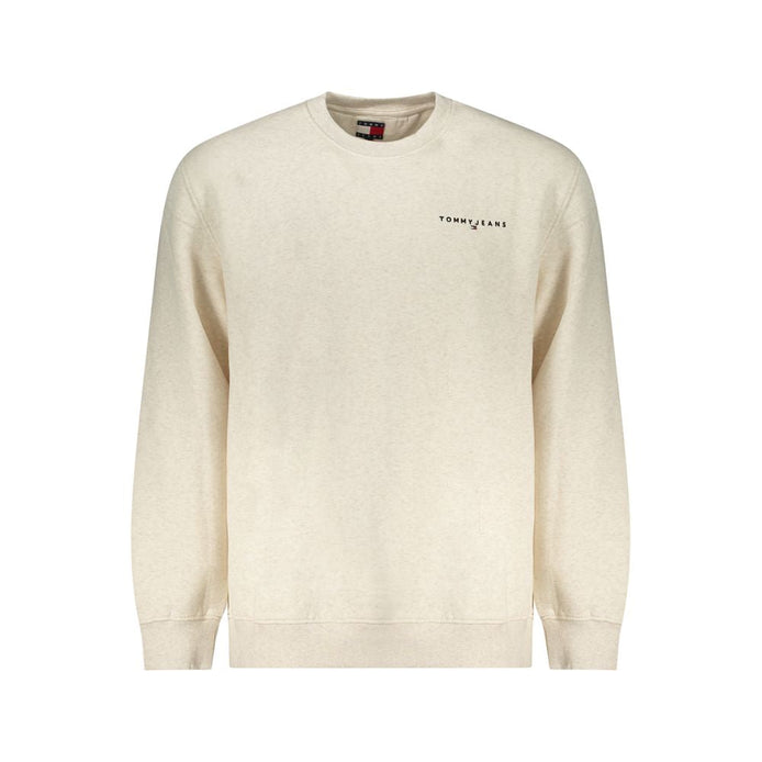 Tommy Hilfiger Beige Cotton Men Sweatshirt Tommy Hilfiger