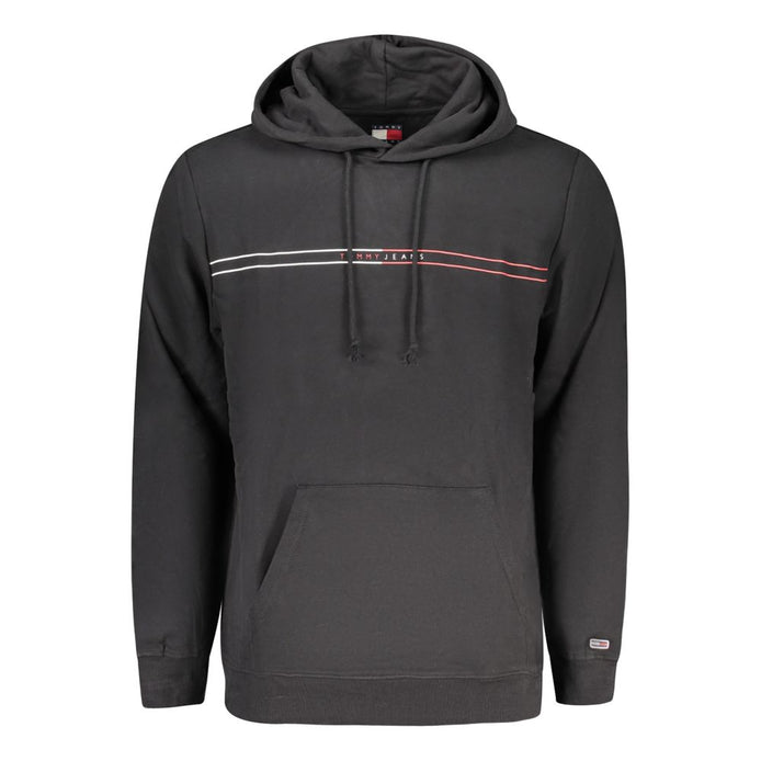 Tommy Hilfiger „Schwarzer Herren-Hoodie aus Baumwolle“