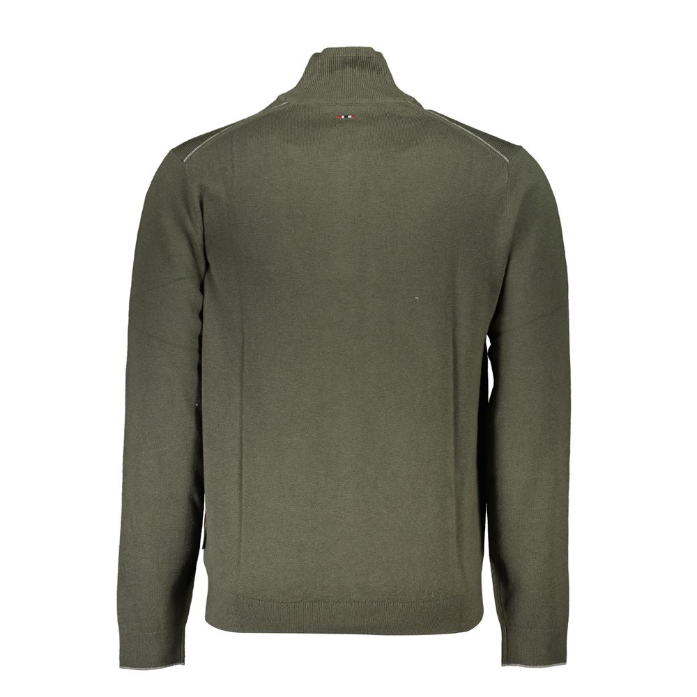 Napapijri Green Fabric Men Sweater Napapijri