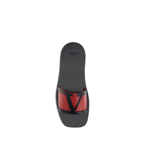 Valentino Garavani Red Calf Leather Bos Taurus Sandals Valentino Garavani