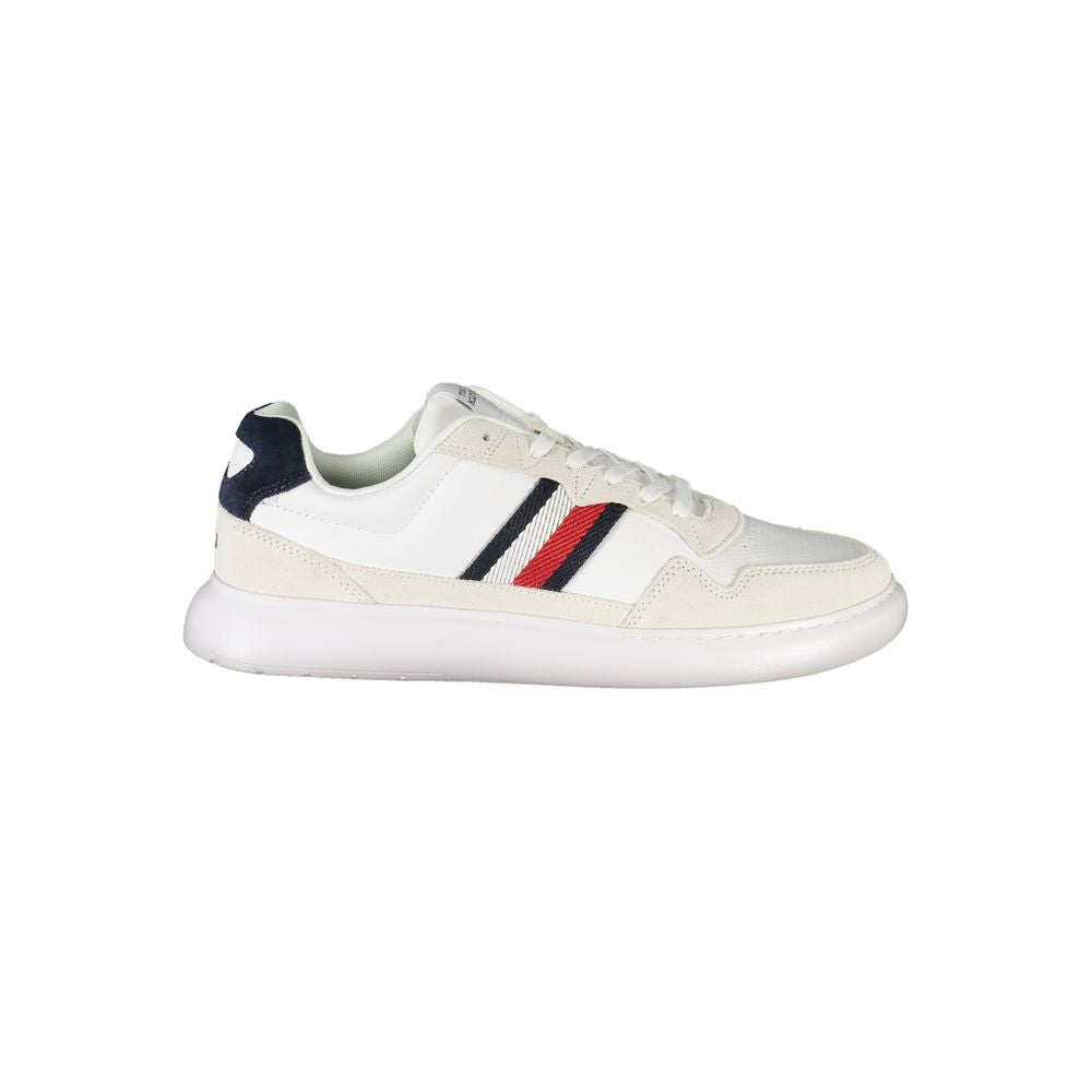 Tommy Hilfiger White Leather Men Sneaker Tommy Hilfiger