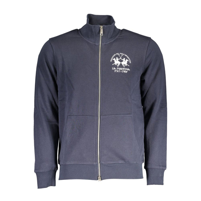 La Martina Blue Cotton Men's Sweatshirt La Martina