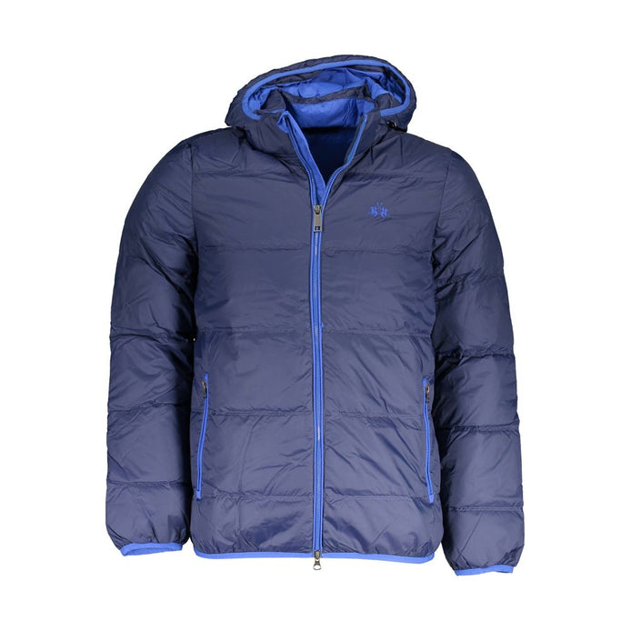 La Martina Blu Polyamide Men's Jacket La Martina