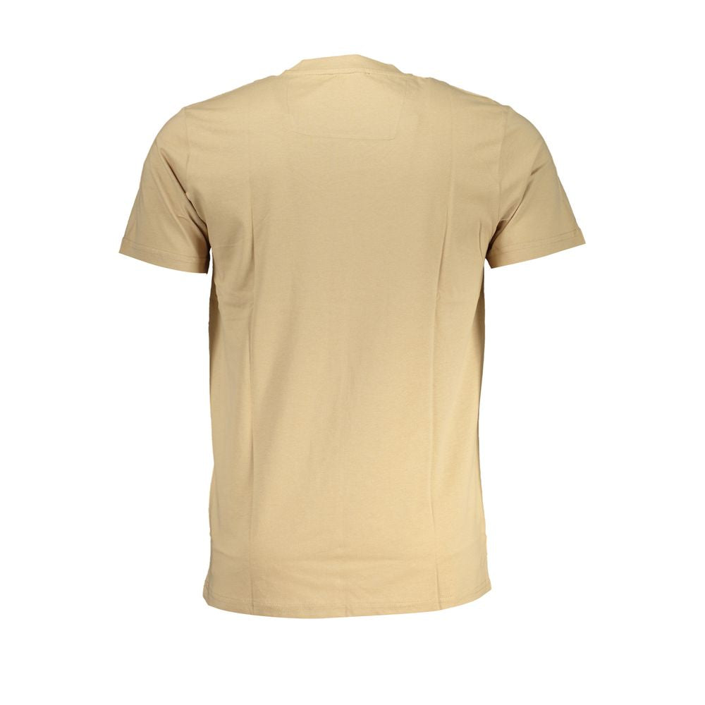 Cavalli Class Beige Cotton Men T-Shirt Cavalli Class